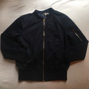 Navy blue zip up jacket (no hoodie)